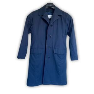 Vintage Navy London Fog Trench Coat Size XS PET